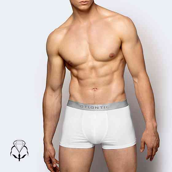 Труси чоловічі шорти Atlantic Basic BMH-012 XXL, Белый Киев