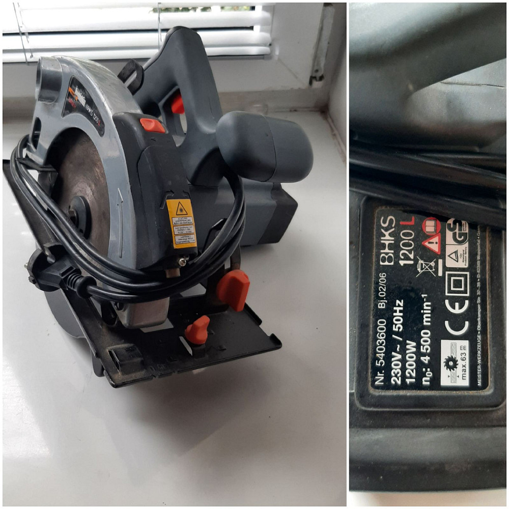 Циркуляційна пила MEISTER BASIC BHKS 1200L (Б клас) Луцк - изображение 1