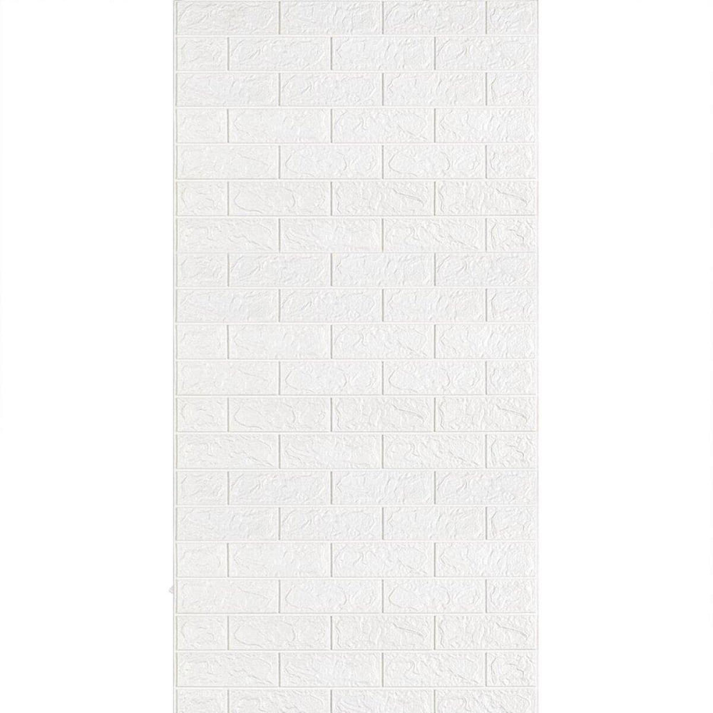 Самоклеюча 3D панель біла цегла в рулоні Київ - фото 1