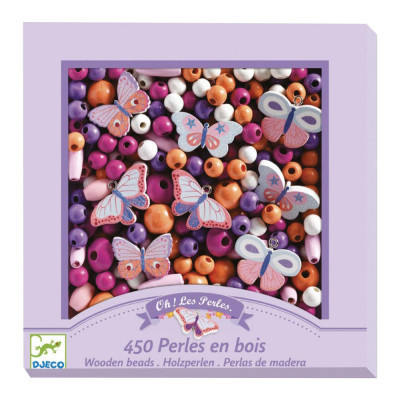 Набор для творчества Djeco с деревянными бусинами Бабочки (DJ09810) Винница - изображение 2