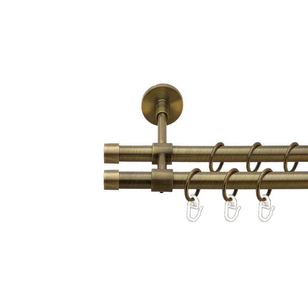 Карниз Orvit Заглушка металевий дворядний закритий гладка труба кільце металеве Антик 16\16 мм 300 см Львов - изображение 1