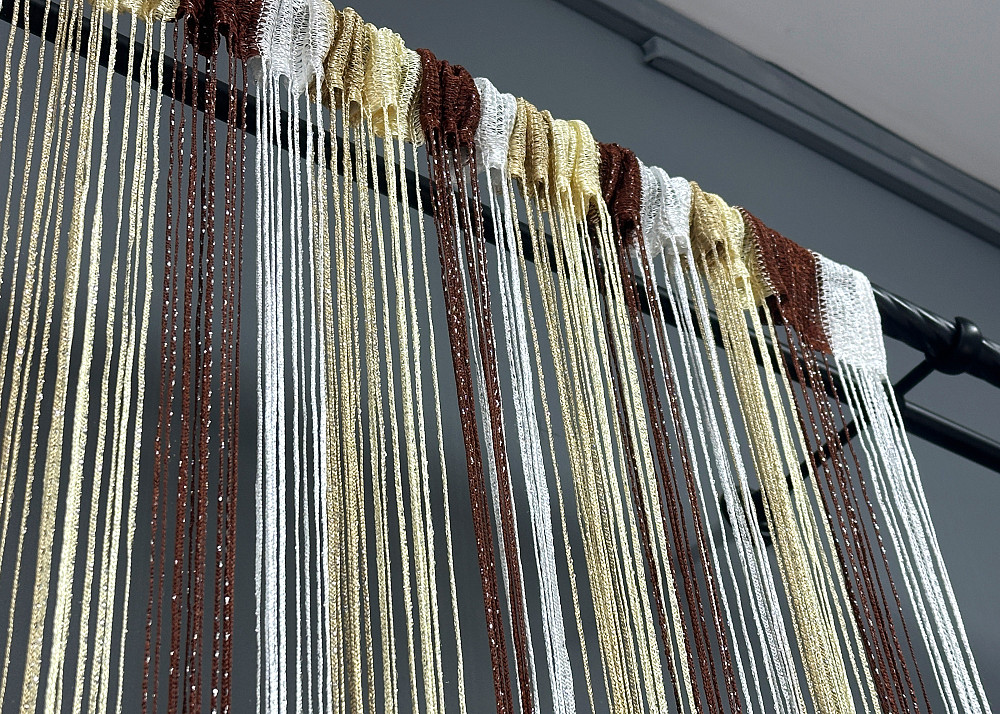 Шторы-нити с люрексом Бежевый с молочным, коричневым и белым 300х300см 1 шт (61-103) Киев - изображение 8
