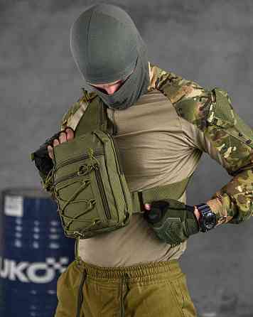 Сумка-слинг тактическая с одной лямкой SILVER KNIGHT oliva ВТ6748 Киев