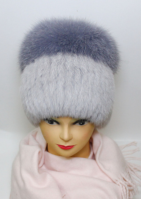 Шапка женская меховая кубанка Rex Медея Серый Харьков - изображение 2