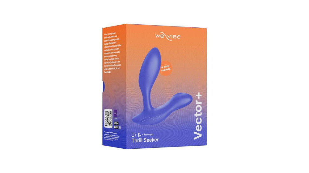 Смарт-вібромасажер простати We-Vibe Vector+ ROYAL BLUE, пульт ДК, регульований кут нахилу Sex Aura Київ - фото 8