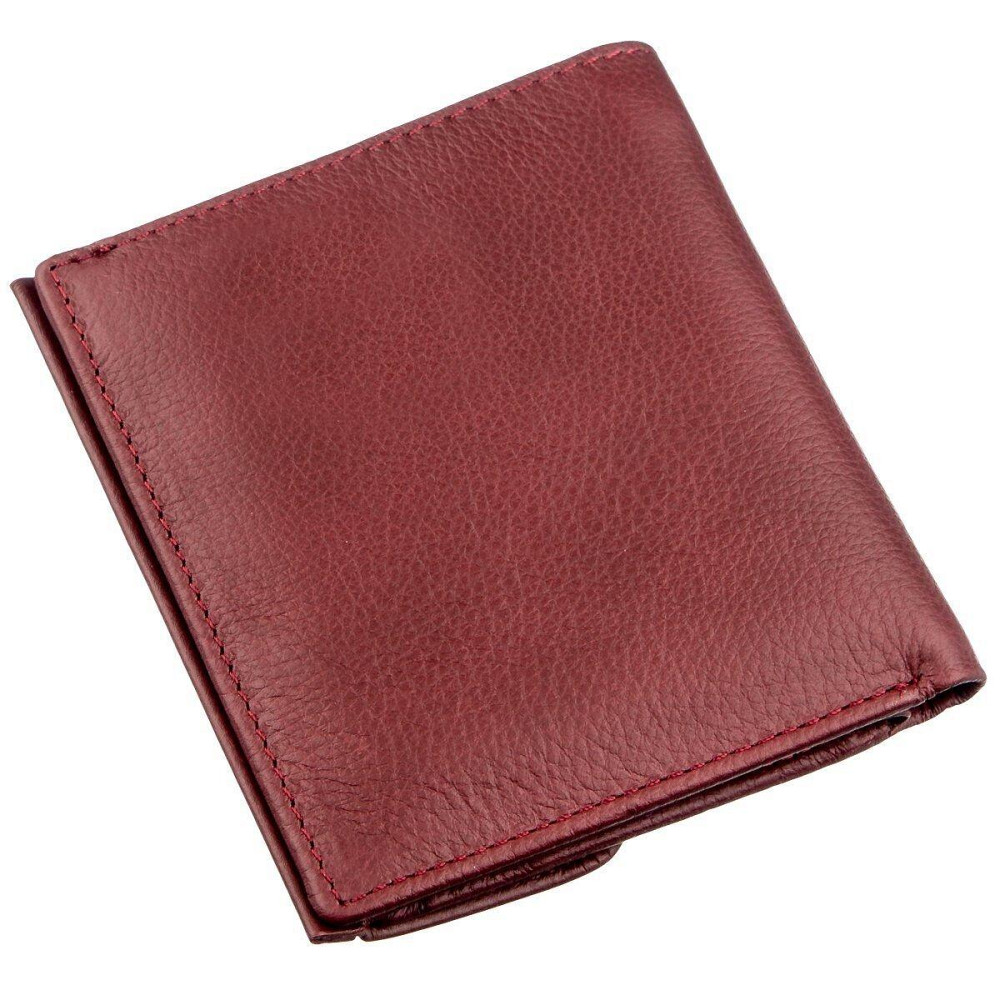 Небольшой женский бумажник с монетницей Бордовый (ST Leather) Киев - изображение 6