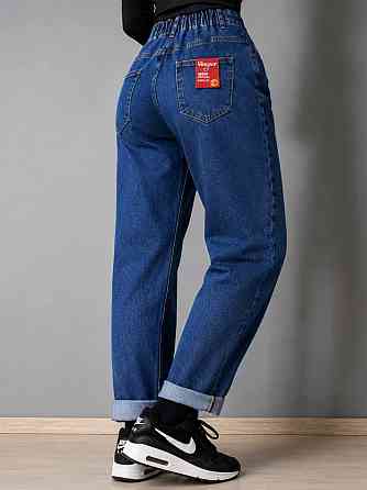 Джинсы женские Vanver 2110 Mom Jeans бананы на резинке большие размеры синие, синий, З4, 34, 95 см, 121 см Киев