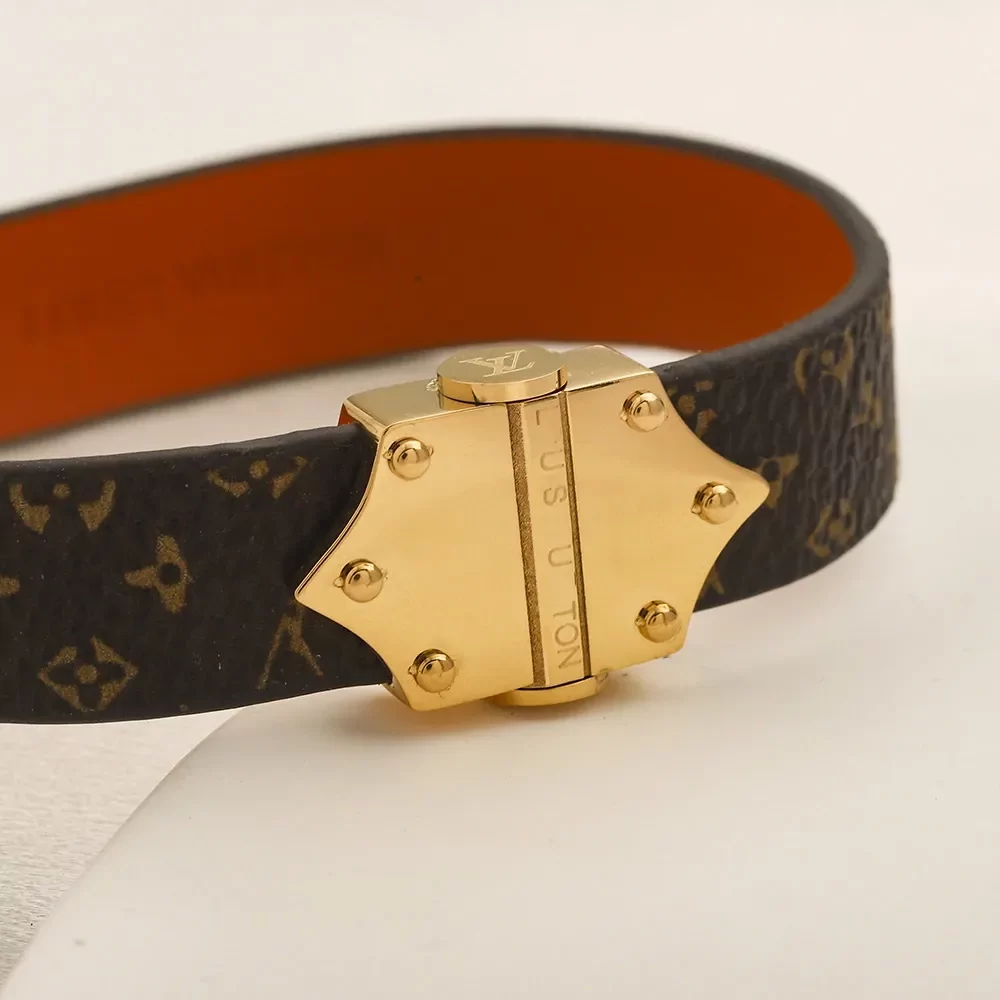 Браслет кожаный женский LV0160 Коричневый Киев - изображение 4