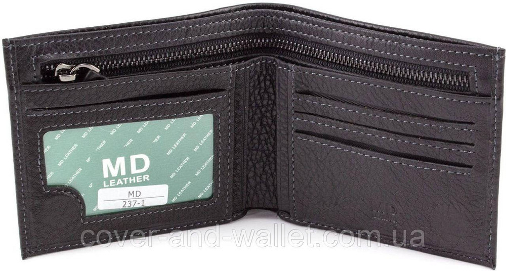 Стильний чоловічий гаманець із натуральної шкіри на магнітах Marco Coverna 237-1 Київ - фото 7