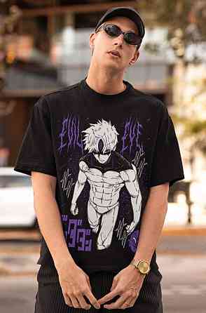 Футболка аниме Евил Ейе Аниме Хоррор оверсайз (S/M/L) Черний AnimeJ1011 Днепр
