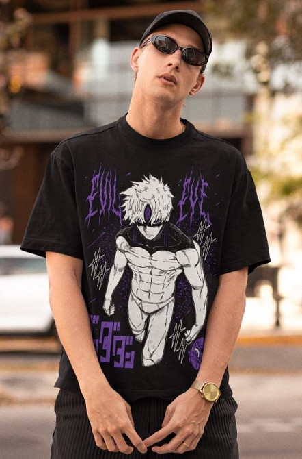 Футболка аниме Евил Ейе Аниме Хоррор оверсайз (S/M/L) Черний AnimeJ1011 Днепр - изображение 3