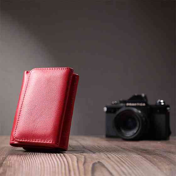 Жіноче портмоне з монетницею із натуральної шкіри ST Leather 22727 Червоний Київ