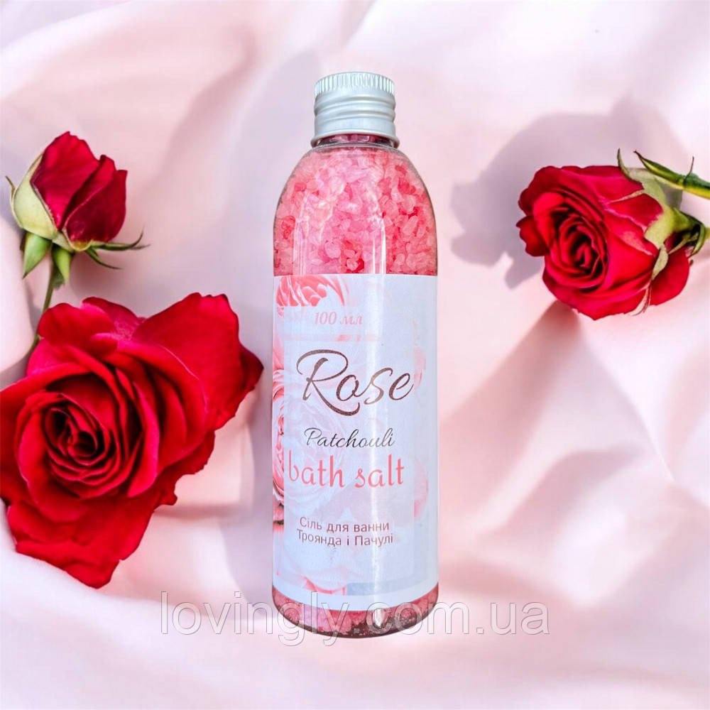Натуральна морська сіль для ванн "Троянда і Пачулі", 100 мл Ірпінь - фото 3