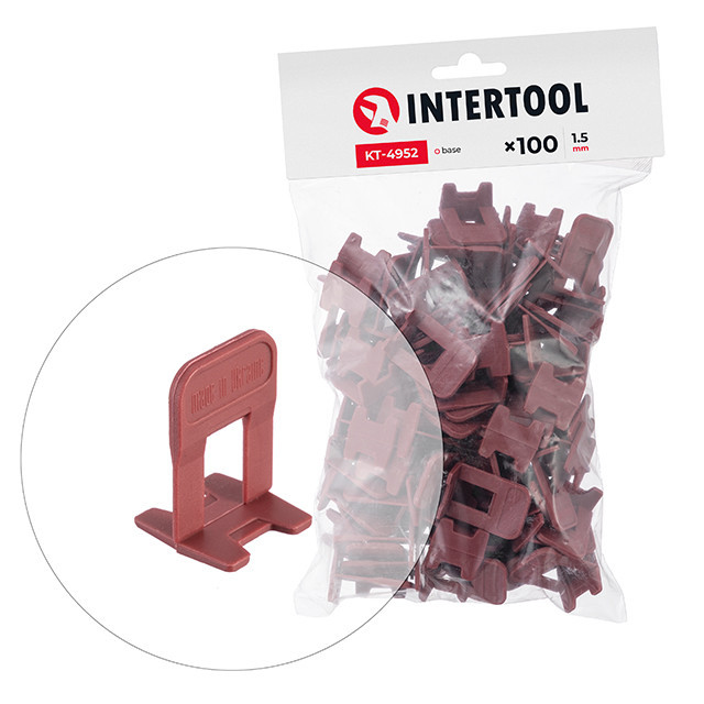 Система вирівнювання плитки, основа, 1,5 мм, 100 шт. INTERTOOL KT-4952 Киев - изображение 4