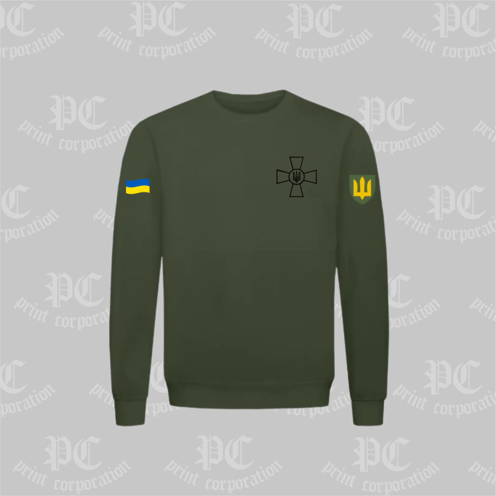 Кофта флісова олива ЗСУ з гербом та флагом України M Черновцы - изображение 1