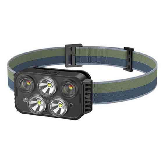 Ліхтар налобний з керуванням жестами 5x LED 1000мАч Puluz TBD0602857202 Київ