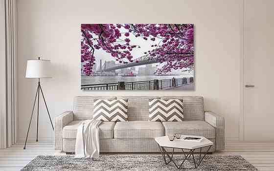 Картина холст у вітальню / спальню  Сакура    MLP_65 ( 60х30см ) 40x80 см Київ