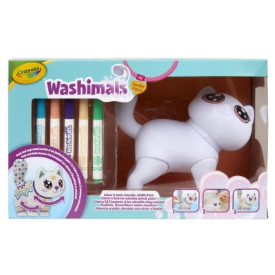 Набір для творчості Crayola Washimals Котик- велетень, з фломастерами 5 шт (74-7518) Вінниця - фото 1