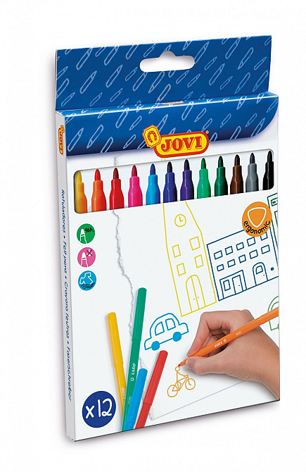 Набір фломастерів Jovi 12 кольорів (1612) Киев - изображение 1