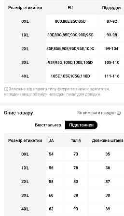 Купальник женский батал раздельный классический черный 3XL Киев
