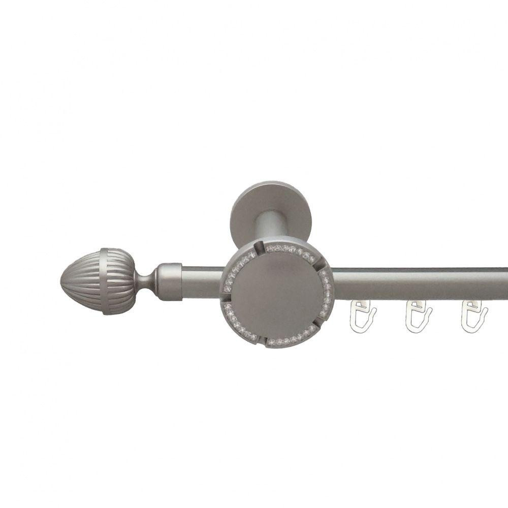 Карниз Orvit Одеон металевий однорядний розета реверс фламо профільна труба  Сатин 19 мм 300 см (6300261) Львів - фото 1