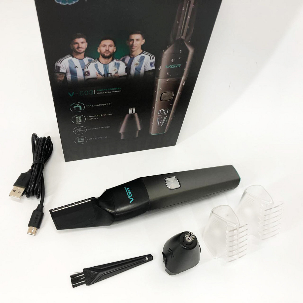 Триммер для стрижки бровей и носа VGR, Тример для стрижки волос в носе Триммер бритья носа и ушей KT-59 Львов - изображение 3