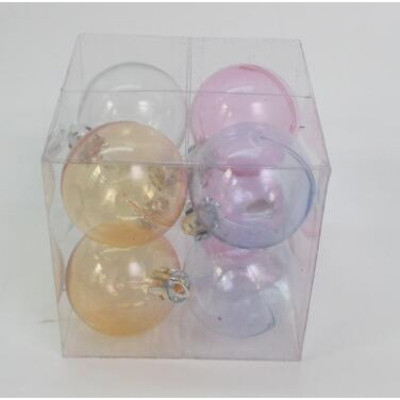 Ялинкова іграшка Novogod`ko 8 шт прозорі mix 4 см (974406) Вінниця - фото 1