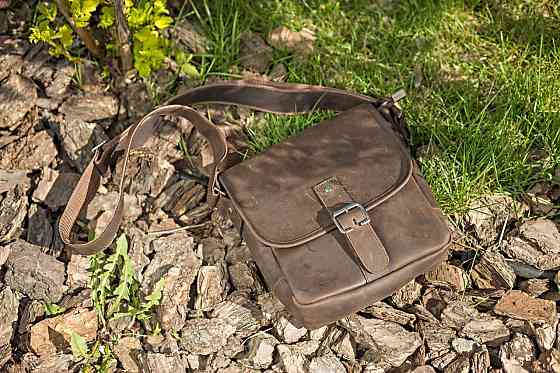 Сумка SHVIGEL 00890 з вінтажній шкіри Коричнева Київ