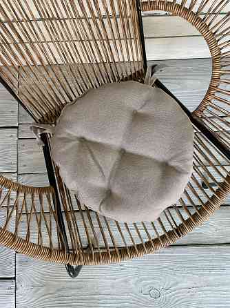 Подушка для стільців (38x38х5 см) кругла Decorator Мальмо колір бежевий 84-041 Київ