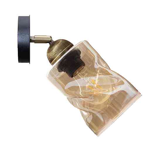 Світильник настінно-стельовий MSK Electric Tornado під одну лампу PL 202415-1 BK Одеса