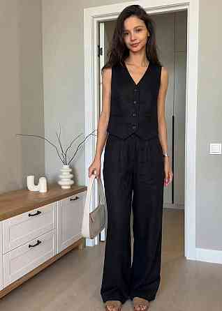 Жіночий стильний літній костюм двійка льон Одеса