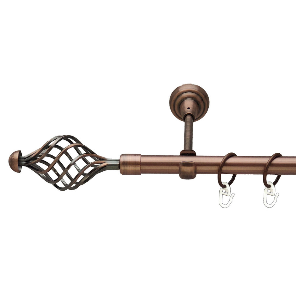 Карниз Orvit Арезо металевий однорядний відкритий Мідь 19 мм 200 см (00-00011642) Львов - изображение 1