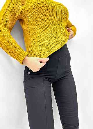 Демісезонні легінси лосини Daily джинс-коттон на флісі батал 52 Київ