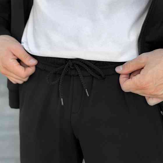 Чоловічий чорний спортивний костюм Pobedov Dollars. Комплект штани та кофта осінній Київ