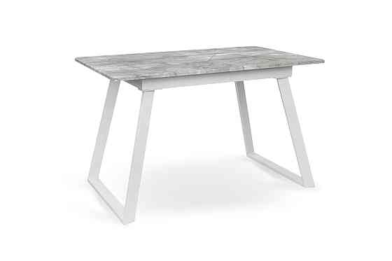 Стіл Тандем 120(+40)*75 білий метал/базальт Киев