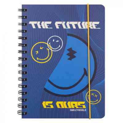 Блокнот Yes А5 80 аркушів на cпіралі з резинкою Smiley World клітинка (151832) Вінниця