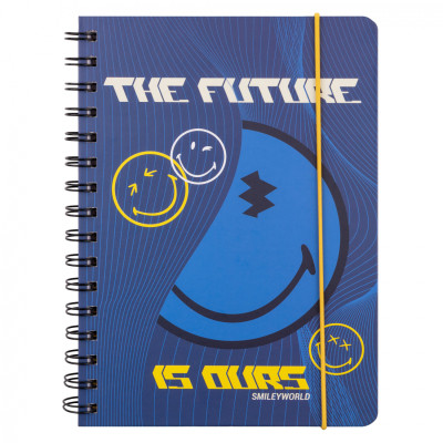 Блокнот Yes А5 80 аркушів на cпіралі з резинкою Smiley World клітинка (151832) Вінниця - фото 1