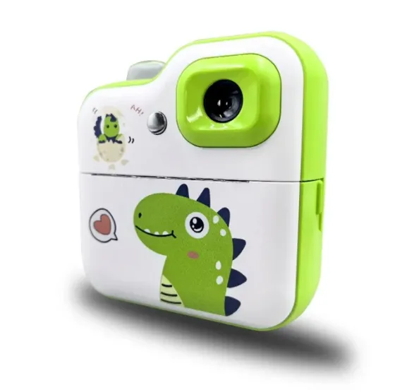 Цифровой детский фотоаппарат Q6 Dinosaur с мгновенной печатью, Full HD, 20 МП, карта памяти 32 Гб, зеленый Киев