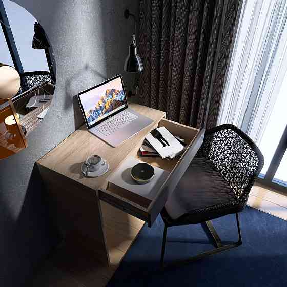 Стіл письмовий Міні з висувною шухлядою Еверест Сіті-750 75,2х38х74,6 см Дуб сонома/Графіт (DTM-071105) Львів