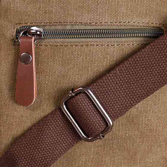 Цікава невелика чоловіча сумка із щільного текстилю Оливковий (Vintage) Київ