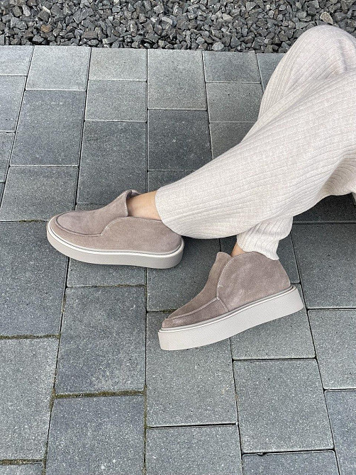 Черевики жіночі GREMMY капучино натуральна замша з хутром висота 8см (5332) Коломыя - изображение 1