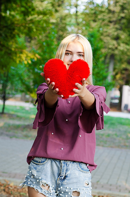 Плюшева іграшка-подушка "Серце" 30 см, м'яка іграшка. Тернопіль - фото 1