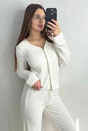 Універсальний жіночий костюм для дому та вулиці Молочний XS-S Харків