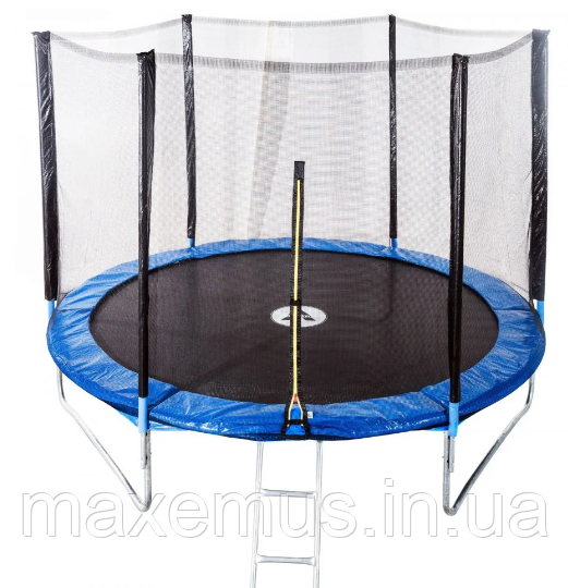 1 Батут дитячий з захисною сіткою зовнішньою  252 см батут атлето для дітей з драбинкою синій Мостиська - фото 1
