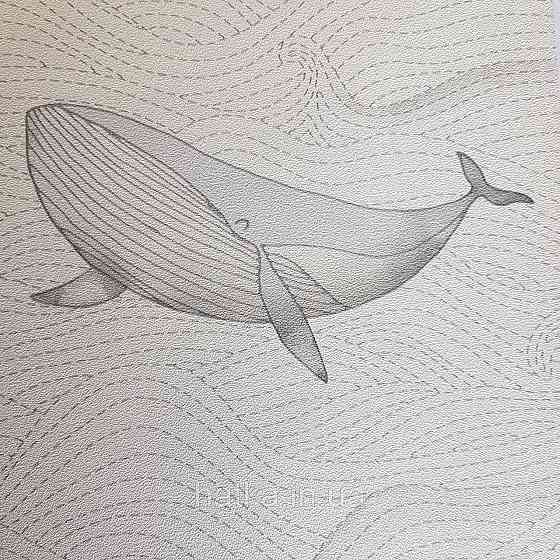 Шпалери флізелінові BN Doodleedo 0,53 х 10 м дитячі море океан риби сірі кити на білому Київ