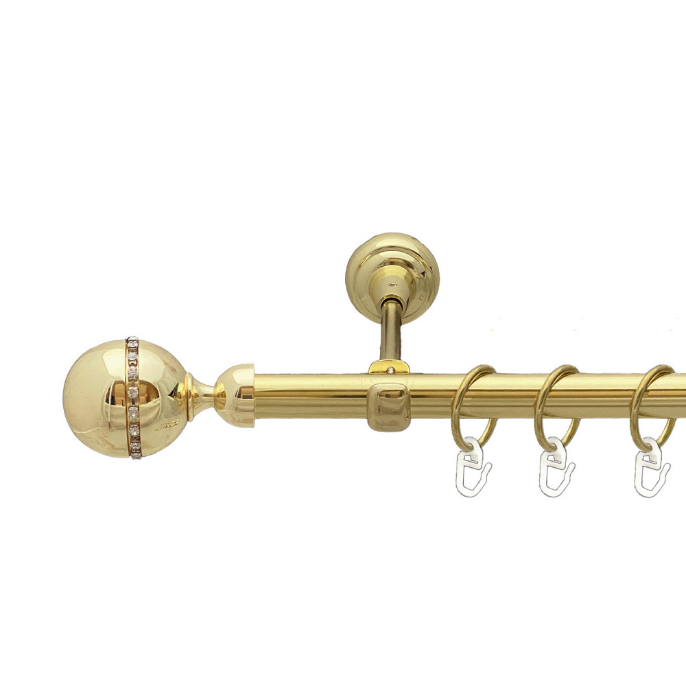 Карниз Orvit Кортеза металевий однорядний відкритий Золото 19 мм 200 см (00-00012887) Львів - фото 1