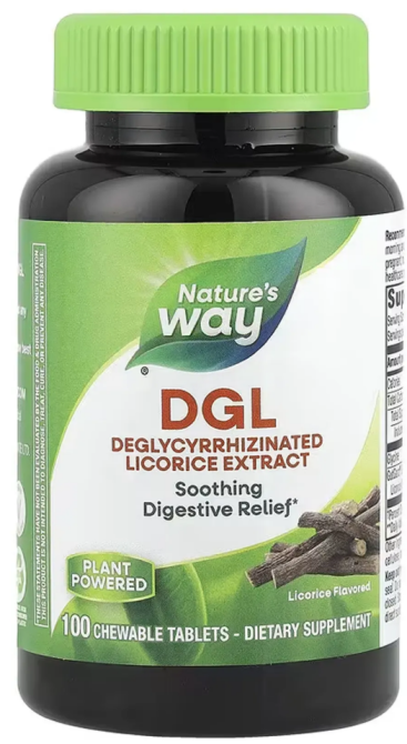 Солодка для травлення жувальна Nature's Way DGL Licorice 100 таб Київ - фото 1