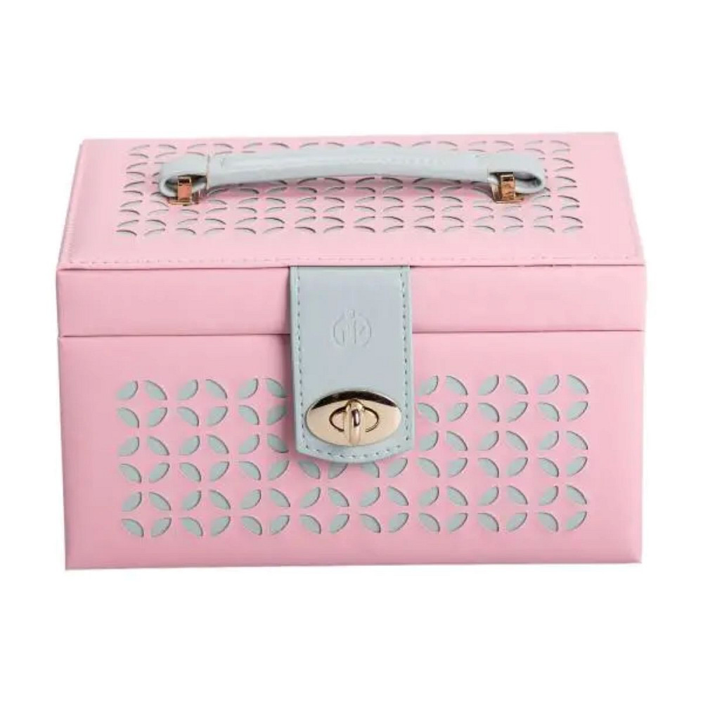 Скринька для прикрас з еко шкіри 3 яруси з дзеркалом органайзер для ювелірних виробів HP-5-17P Коломия - фото 6