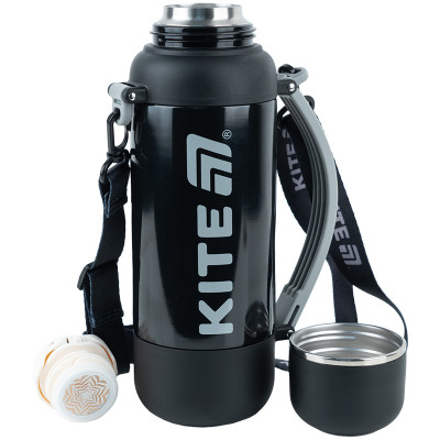 Термос Kite 1200 мл, чорний (K25-1225-1) Вінниця - фото 4