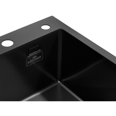 Мийка кухонна Kroner PVD Schwarze-4050HM (CV035374) Вінниця - фото 10